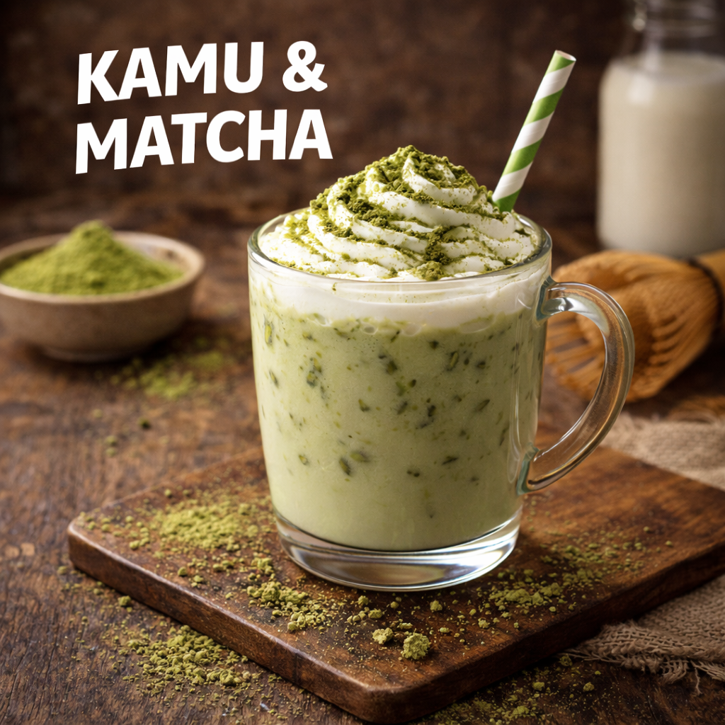 Kamu dan Matcha susu spesial matcha